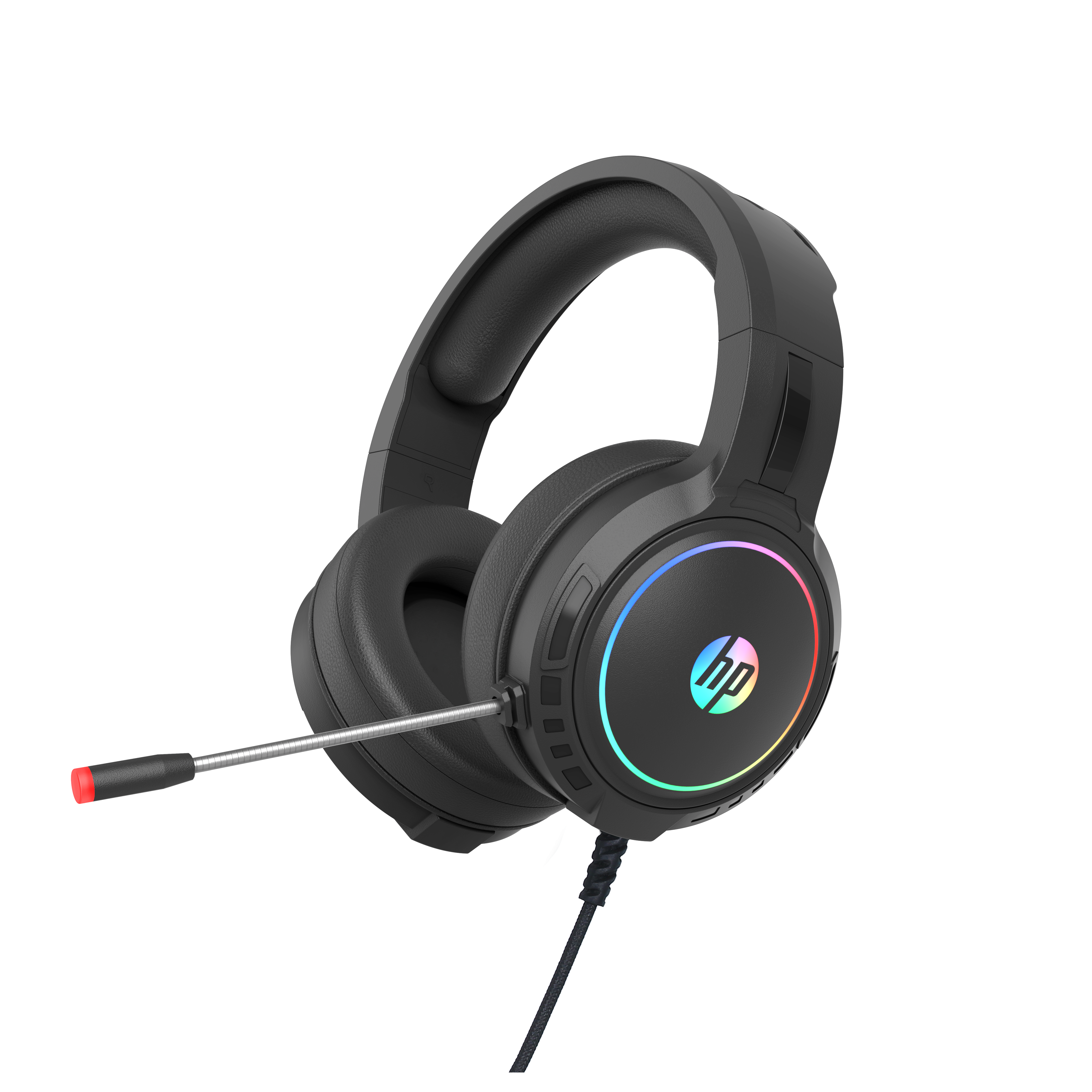 HP DHE-8006 Wired USB 7.1 Surround Sound Gaming Headset RGB LED for PC / Laptop-USB
