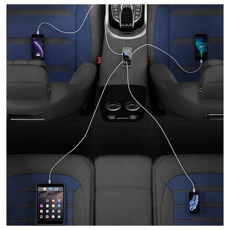 Computer Cables & Adapters: 8-Port PD+QC3.0 Car Charger with LED Display
