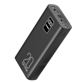 Power Banks & Chargers: KIVEE PT23 20000mAh Power Bank with Digital Display Black