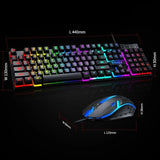 Desktops & Accessories: T-Wolf TF800 RGB 4-pcs Gaming Keyboard/Mouse/Headphone/Mouse Pad Kit Set