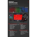 Desktops & Accessories: T-Wolf TF800 RGB 4-pcs Gaming Keyboard/Mouse/Headphone/Mouse Pad Kit Set