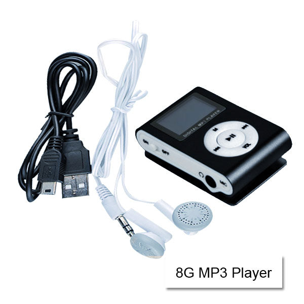 Audio Players & Recorders: Mini Clip 16G MP3 Music Player With USB Cable & Earphone Black