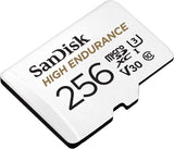 Memory Cards: SANDISK HIGH ENDURANCE MICROSDHC CARD SQQNR 256G UHS-I C10 U3 V30 100MB/S R 40MB/S W SD ADAPTOR SDSQQNR-256G-GN6IA