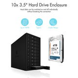 Hard Drives: ICY BOX IB-3810-C31 SINGLE enclosure for 10x HDD with USB 3.1 (Gen 2) Type-C or Type-A interface