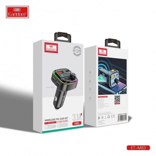 Earldom M83 Wireless Car Kit FM Transmitter
