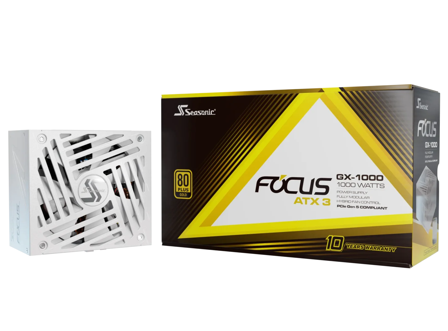Seasonic 1000W Focus GX-1000 V4 WHITE Fully-Modular 80 PLUS Gold ATX3.1/PCIe 5.1 PSU