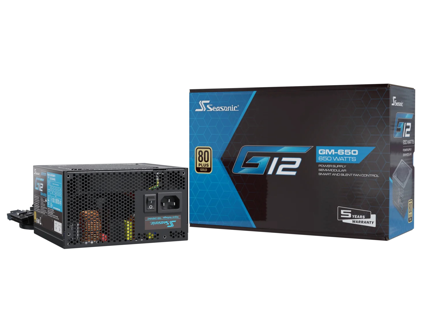 Seasonic 650W G12 V1.5 GM-650 Semi-Modular 80 PLUS Gold ATX PSU