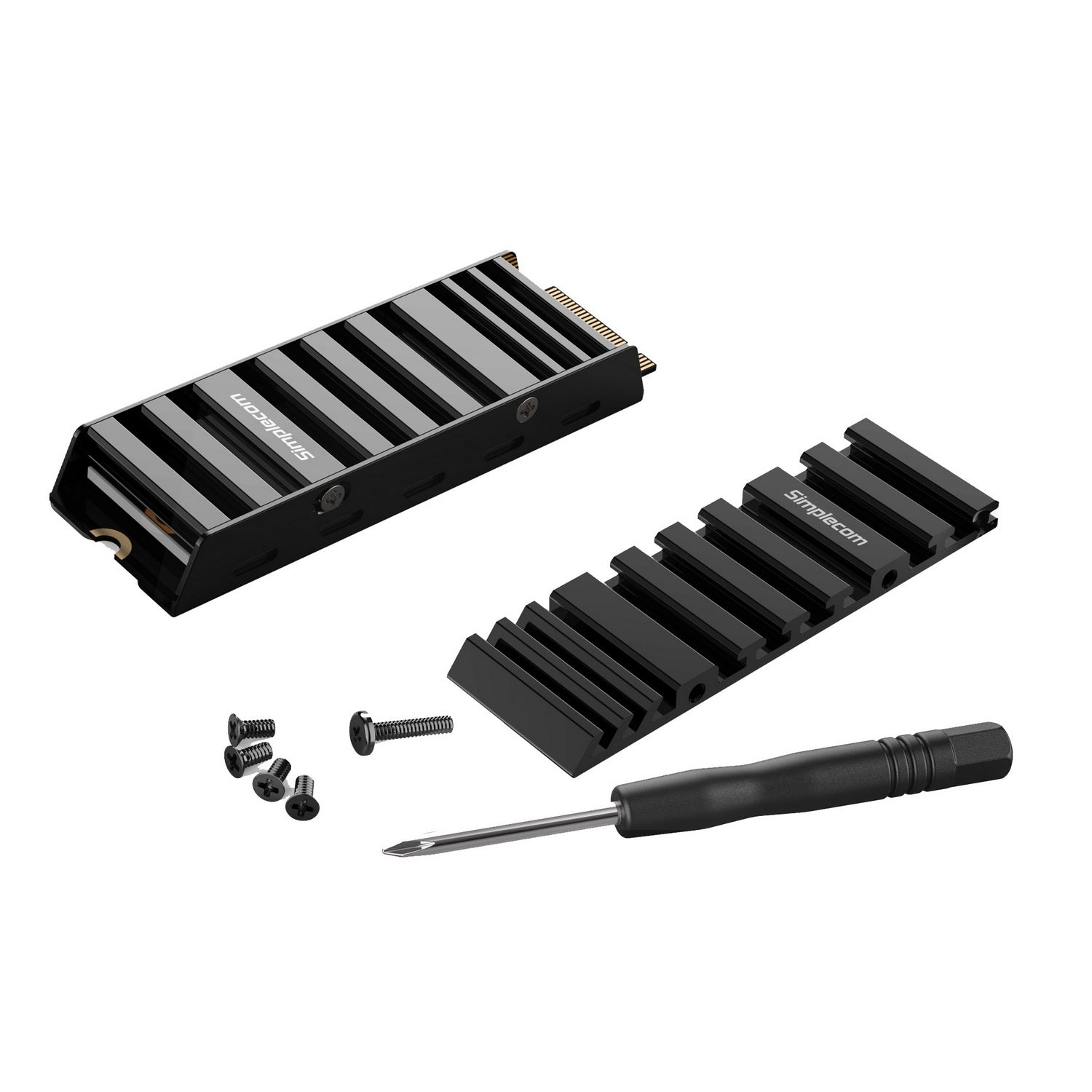 Desktops & Accessories: Simplecom SA110 M.2 SSD Aluminum Heatsink with Thermal Silicone Pads for PC and PS5
