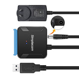 Hard Drives: Simplecom SA236 USB 3.0 to SATA Adapter Cable Converter with Power Supply for 2.5" & 3.5" HDD SSD
