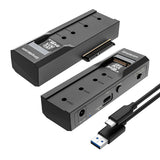 Hard Drives: Simplecom SA536 USB to M.2 and SATA 2-IN-1 Adapter for 2.5"/3.5" HDD & NVMe/SATA M.2 SSD with Power Supply USB 3.2 Gen2 10Gbps