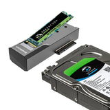 Hard Drives: Simplecom SA536 USB to M.2 and SATA 2-IN-1 Adapter for 2.5"/3.5" HDD & NVMe/SATA M.2 SSD with Power Supply USB 3.2 Gen2 10Gbps