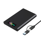 Hard Drives: Simplecom SE239 Tool-free 2.5" SATA HDD SSD to USB-C Enclosure with RGB Lights USB 3.2 Gen 2