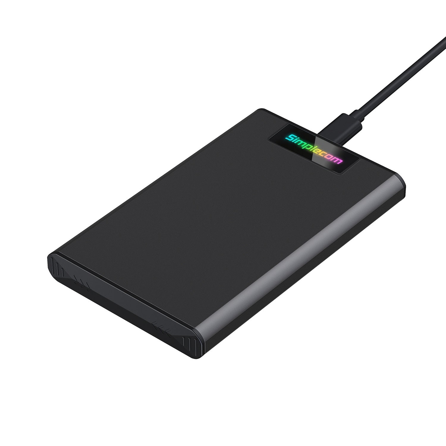Hard Drives: Simplecom SE239 Tool-free 2.5" SATA HDD SSD to USB-C Enclosure with RGB Lights USB 3.2 Gen 2