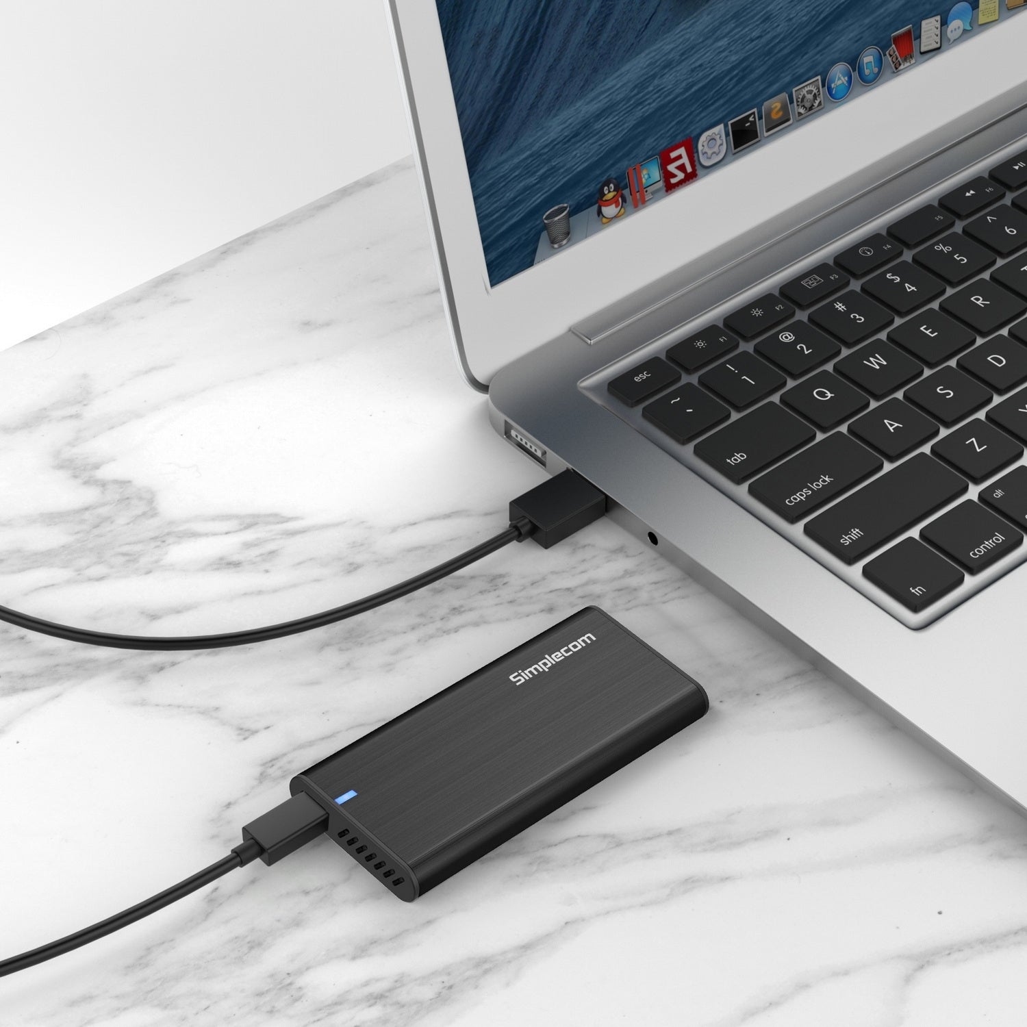 Hard Drives: Simplecom SE502C SATA M.2 SSD to USB-C Enclosure USB 3.2 Gen1 5Gbps