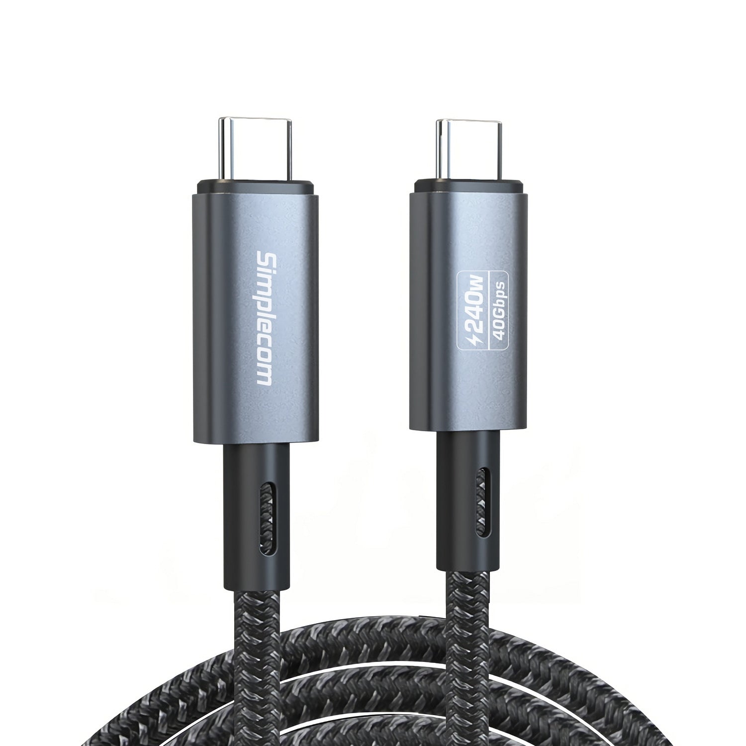 Computer Cables & Adapters: Simplecom CA615 USB-C to USB-C Cable USB4 40Gbps 5A 240W PD3.1 8K@60Hz 1.5M