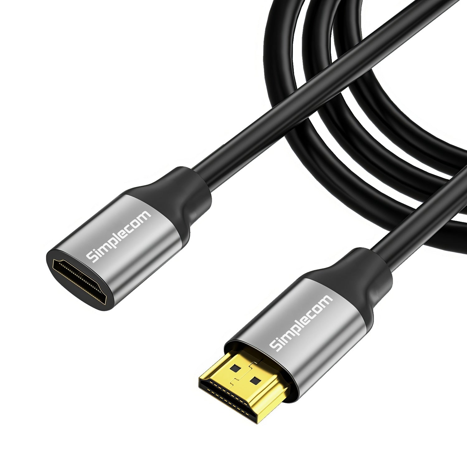Computer Cables & Adapters: Simplecom CAF305 0.5M HDMI 2.1 Extension Cable Male to Female 48Gbps 8K@60Hz