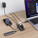 Desktops & Accessories: Simplecom CH345C SuperSpeed USB-A and USB-C to 4-Port USB 3.0 Hub 5Gbps Individual Switches and Power Adapter