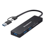 Desktops & Accessories: Simplecom CH365C SuperSpeed 3-Port USB Hub with SD MicroSD Card Reader USB-A and USB-C Dual Connector