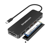 Desktops & Accessories: Simplecom CHT595 9-in-1 USB-C Multiport Docking Station with NVMe M.2 Enclosure