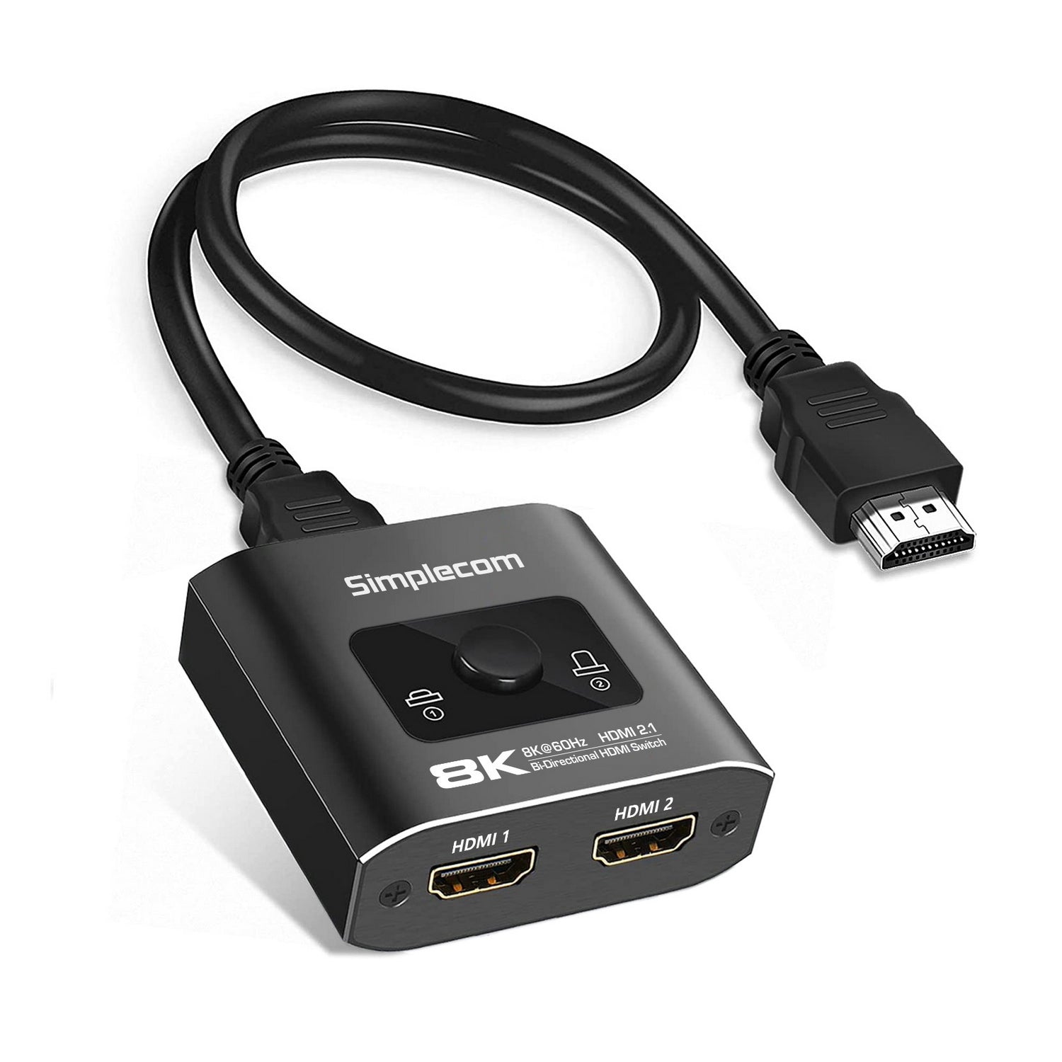 Computer Cables & Adapters: Simplecom CM302v2 Bi-Directional 2 Way HDMI 2.1 Switch Selector 8K@60Hz