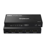 Computer Monitors & Accessories: Simplecom CM324v2 4-Port HDMI 2.1 Switch with Remote 4 IN 1 OUT Splitter HDCP 2.3 8K@60Hz