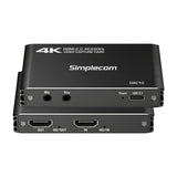 Computer Cables & Adapters: Simplecom DAC10 HDMI 2.0 to USB 4K@60hz Video Capture Card Stream and Record in 4K 60FPS