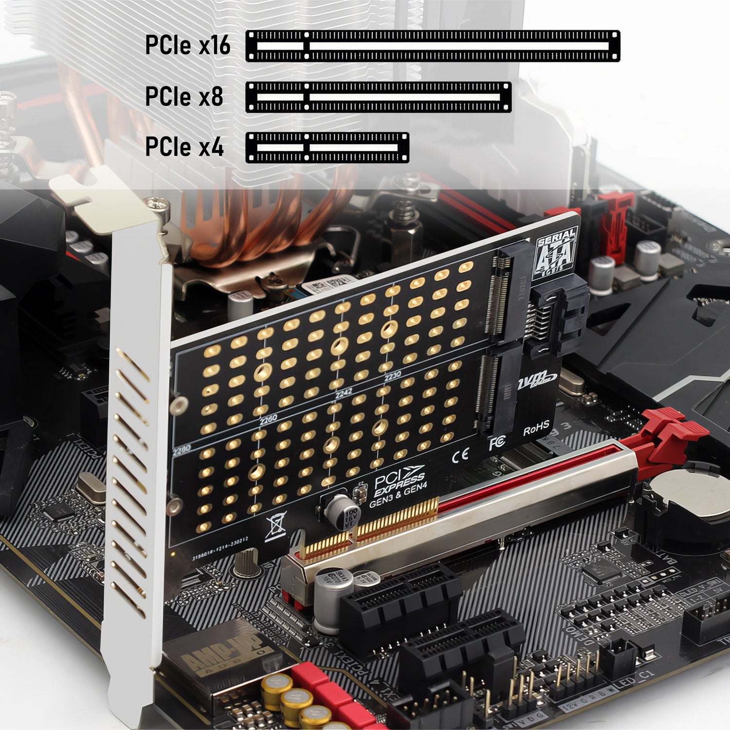Hard Drives: Simplecom EC412v2 NVMe and SATA M.2 SSD to PCIe x4 Expansion Card