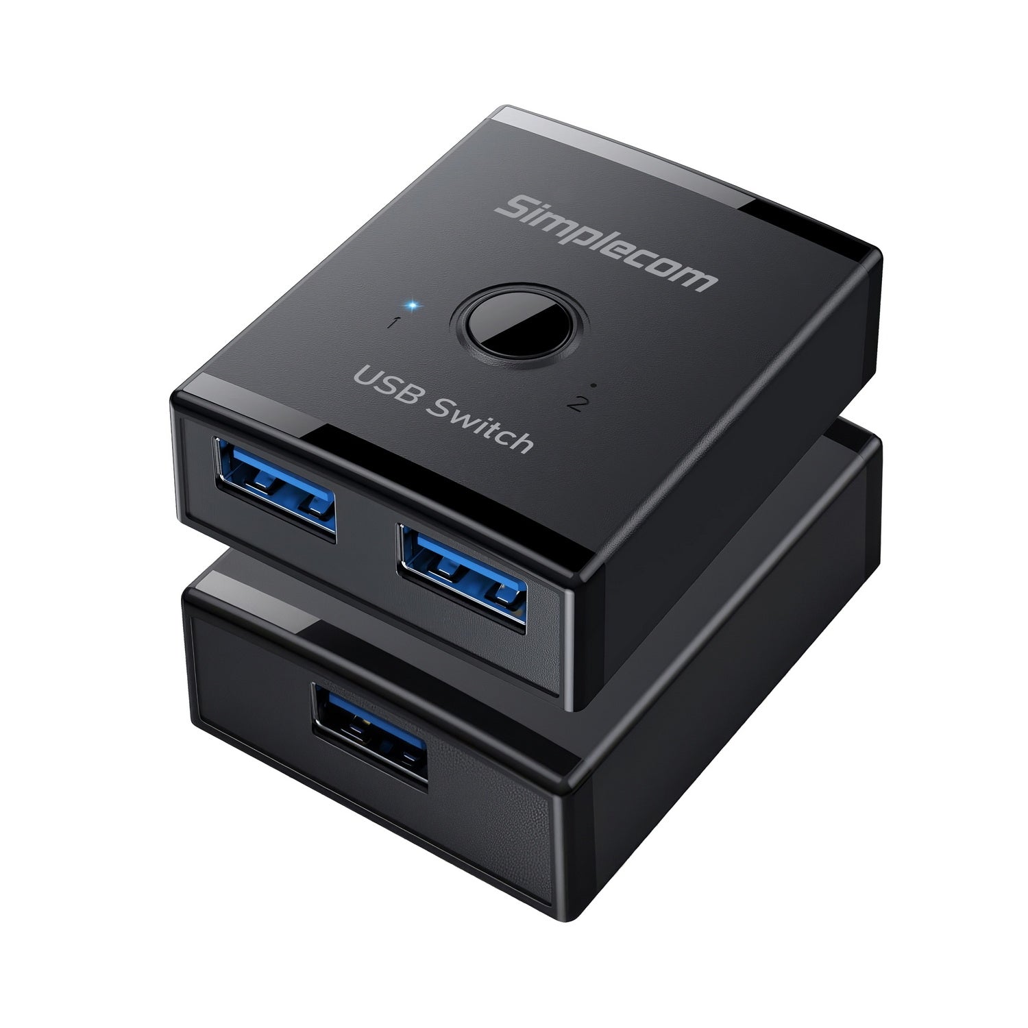 Desktops & Accessories: Simplecom KM125 Bi-Directional 2-Way USB 3.0 Switch 1 In 2 Out (2 In 1 Out) 5Gbps