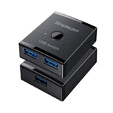 Desktops & Accessories: Simplecom KM125 Bi-Directional 2-Way USB 3.0 Switch 1 In 2 Out (2 In 1 Out) 5Gbps
