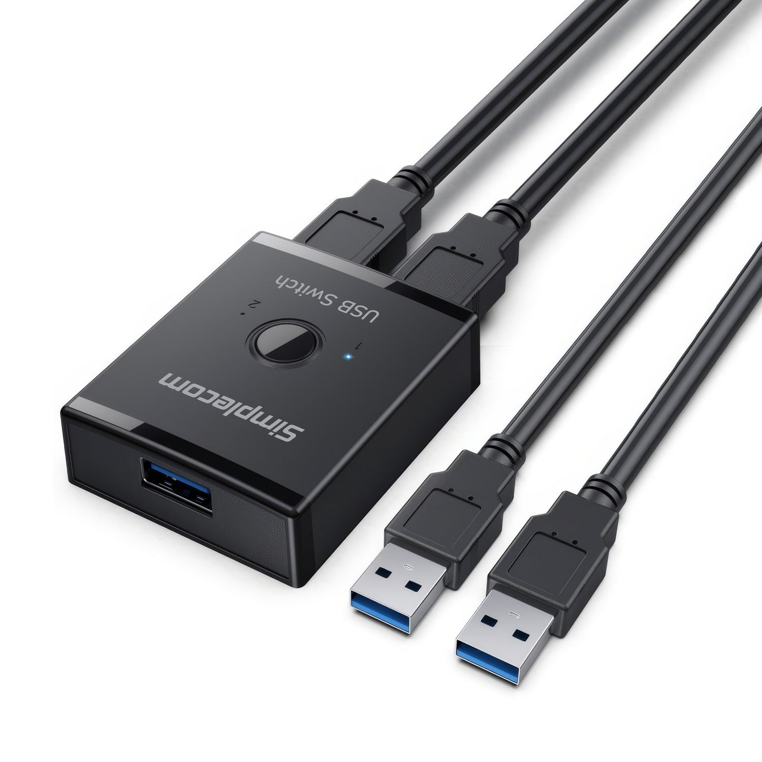 Desktops & Accessories: Simplecom KM125 Bi-Directional 2-Way USB 3.0 Switch 1 In 2 Out (2 In 1 Out) 5Gbps