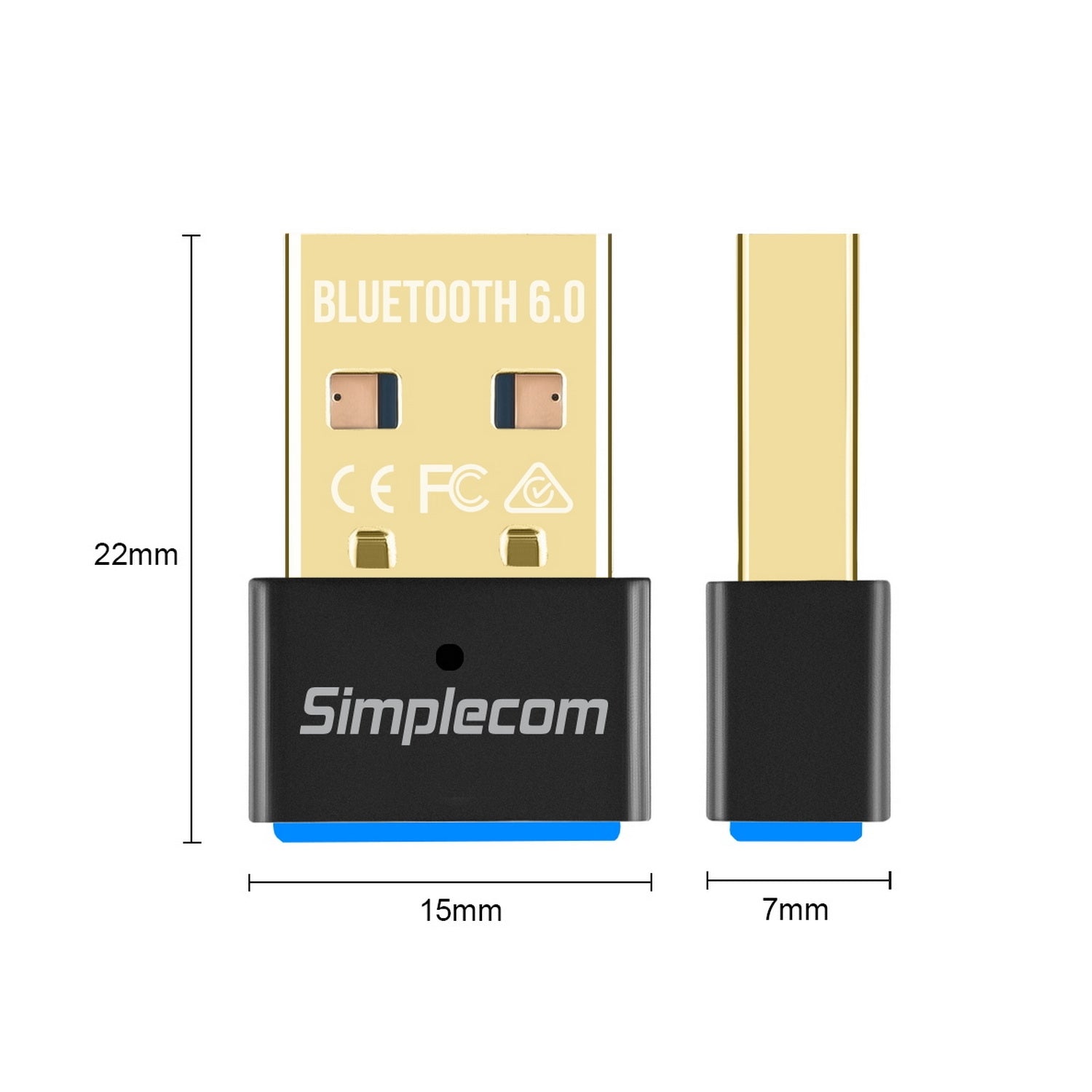 Computer Cables & Adapters: Simplecom NB600 USB Bluetooth 6.0 Adapter Wireless Dongle