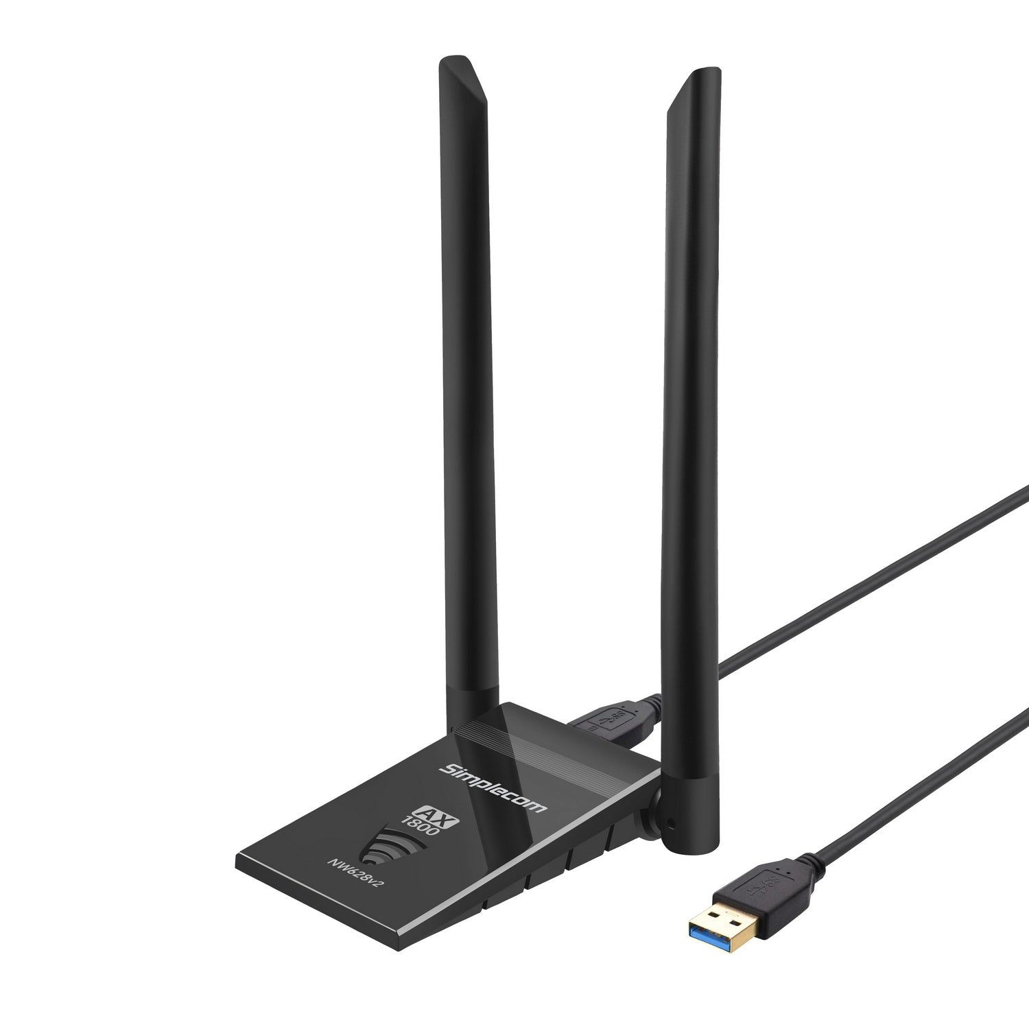 Desktops & Accessories: Simplecom NW628v2 AX1800 Dual Band WiFi 6 USB Adapter with 2x 5dBi High Gain Antennas