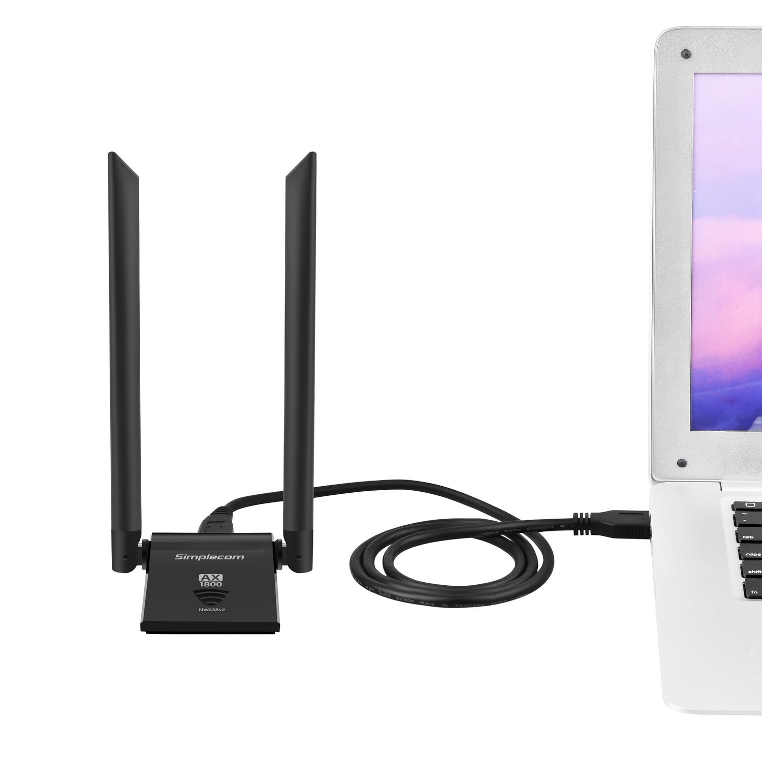 Desktops & Accessories: Simplecom NW628v2 AX1800 Dual Band WiFi 6 USB Adapter with 2x 5dBi High Gain Antennas