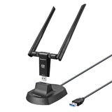 Desktops & Accessories: Simplecom NW811v3 AX5400 Tri-Band WiFi 6E USB Adapter with 2x 5dBi High Gain Antennas