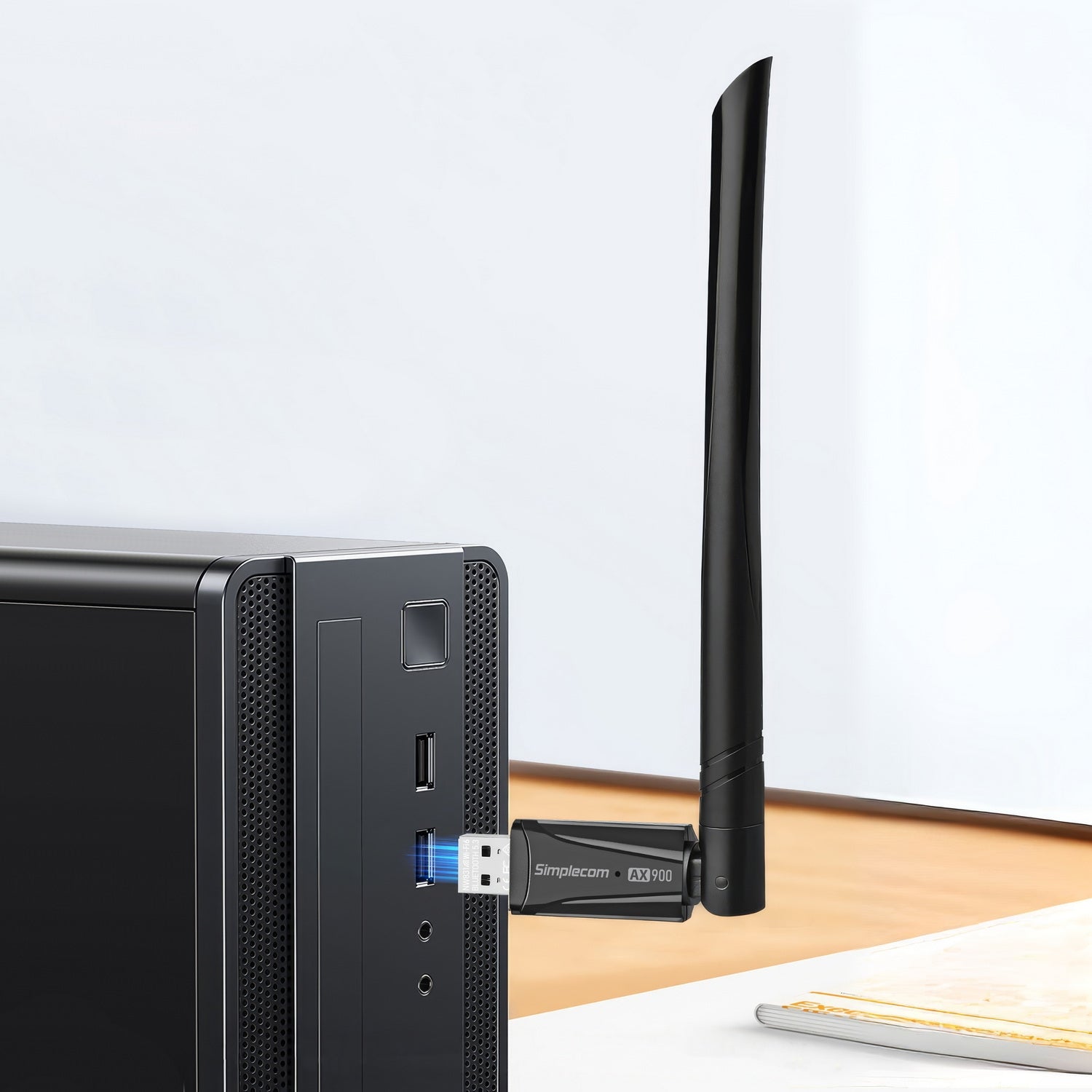 Computer Cables & Adapters: Simplecom NW831 Wi-Fi 6 and Bluetooth 5.3 Combo USB Adapter Dual Band AX900
