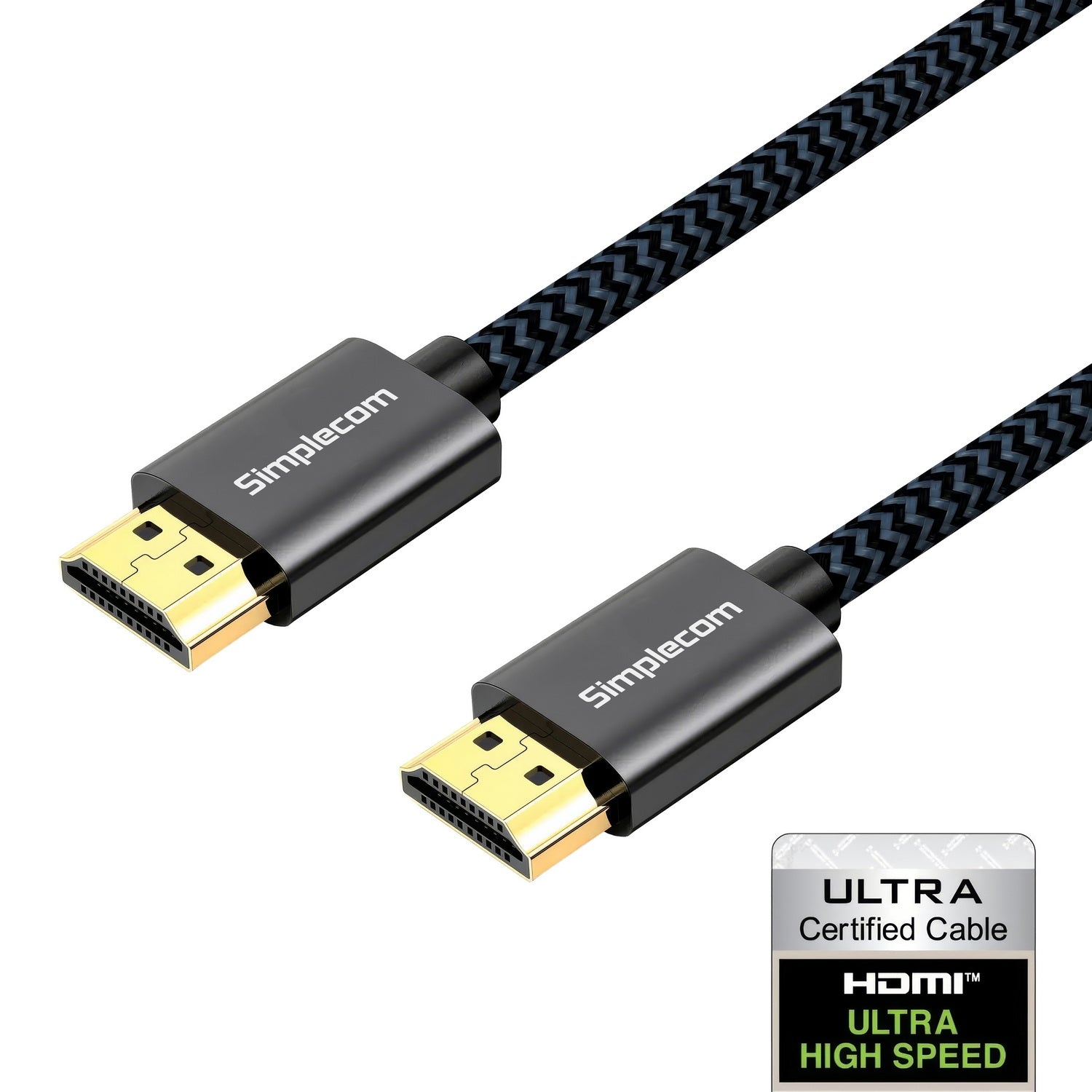 Computer Cables & Adapters: Simplecom SBT002 Ultra High Speed HDMI 2.1 Cable Nylon Braided 48Gbps 8K@60Hz