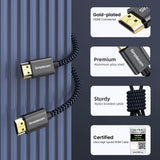 Computer Cables & Adapters: Simplecom SBT002 Ultra High Speed HDMI 2.1 Cable Nylon Braided 48Gbps 8K@60Hz