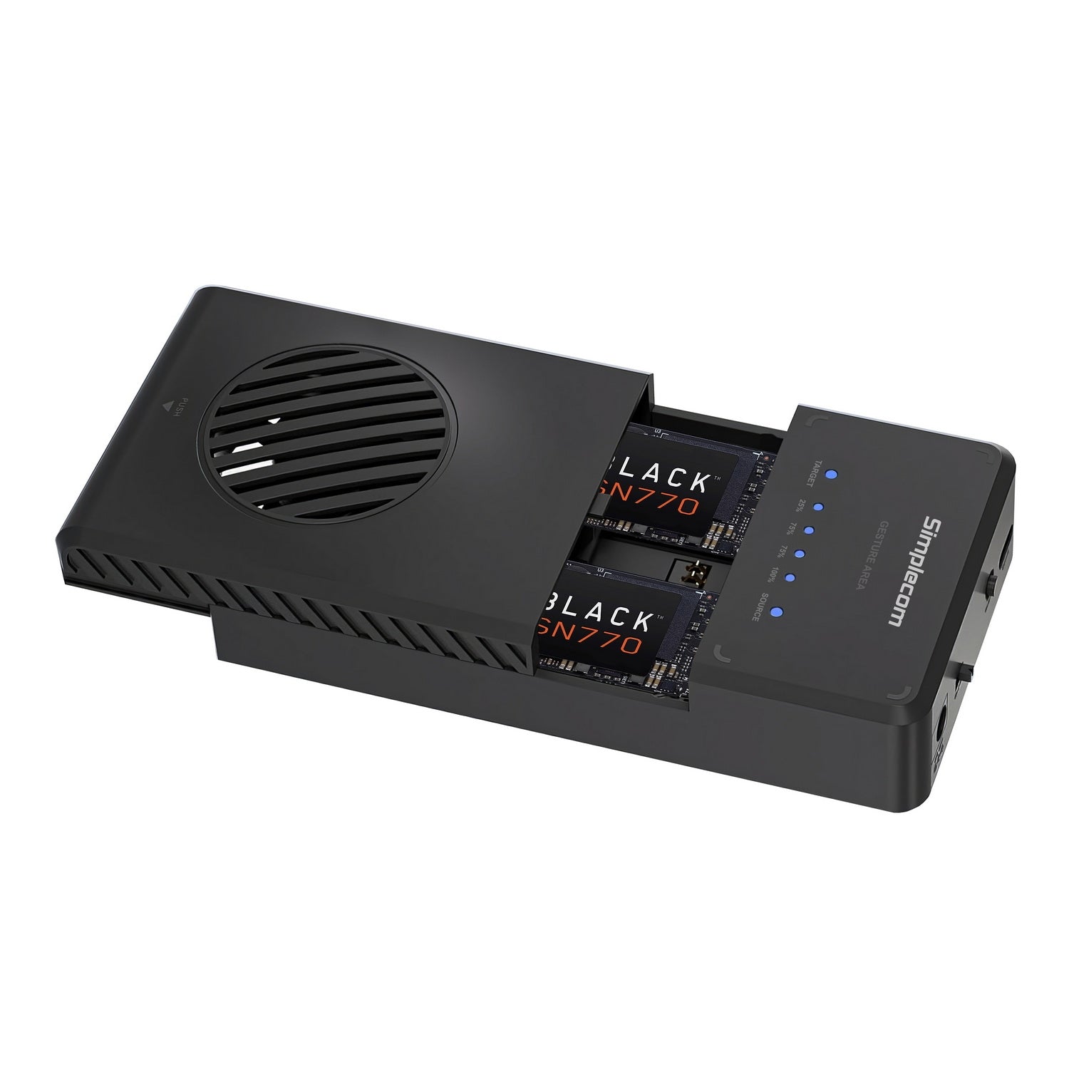 Hard Drives: Simplecom SD560 Dual Bay NVMe M.2 SSD Enclosure Offline Clone Docking Station USB 3.2 Gen2 10Gbps