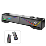 Audio Speakers: HP DHE-6005 Wired RGB Gaming Surround Soundbar Stereo Speaker