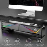 Audio Speakers: HP DHE-6005 Wired RGB Gaming Surround Soundbar Stereo Speaker