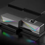 Audio Speakers: HP DHE-6005 Wired RGB Gaming Surround Soundbar Stereo Speaker