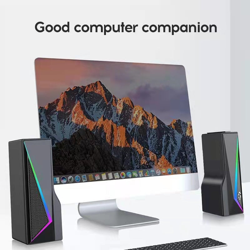 Audio Speakers: HP DHE-6005 Wired RGB Gaming Surround Soundbar Stereo Speaker