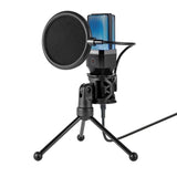 Audio Accessories: Simplecom UM650 USB Cardioid Condenser Microphone Gaming RGB Lights with Tripod & Pop Filter