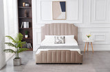 Beds & Bed Frames: Santosa Champagne Velvet Bed - King