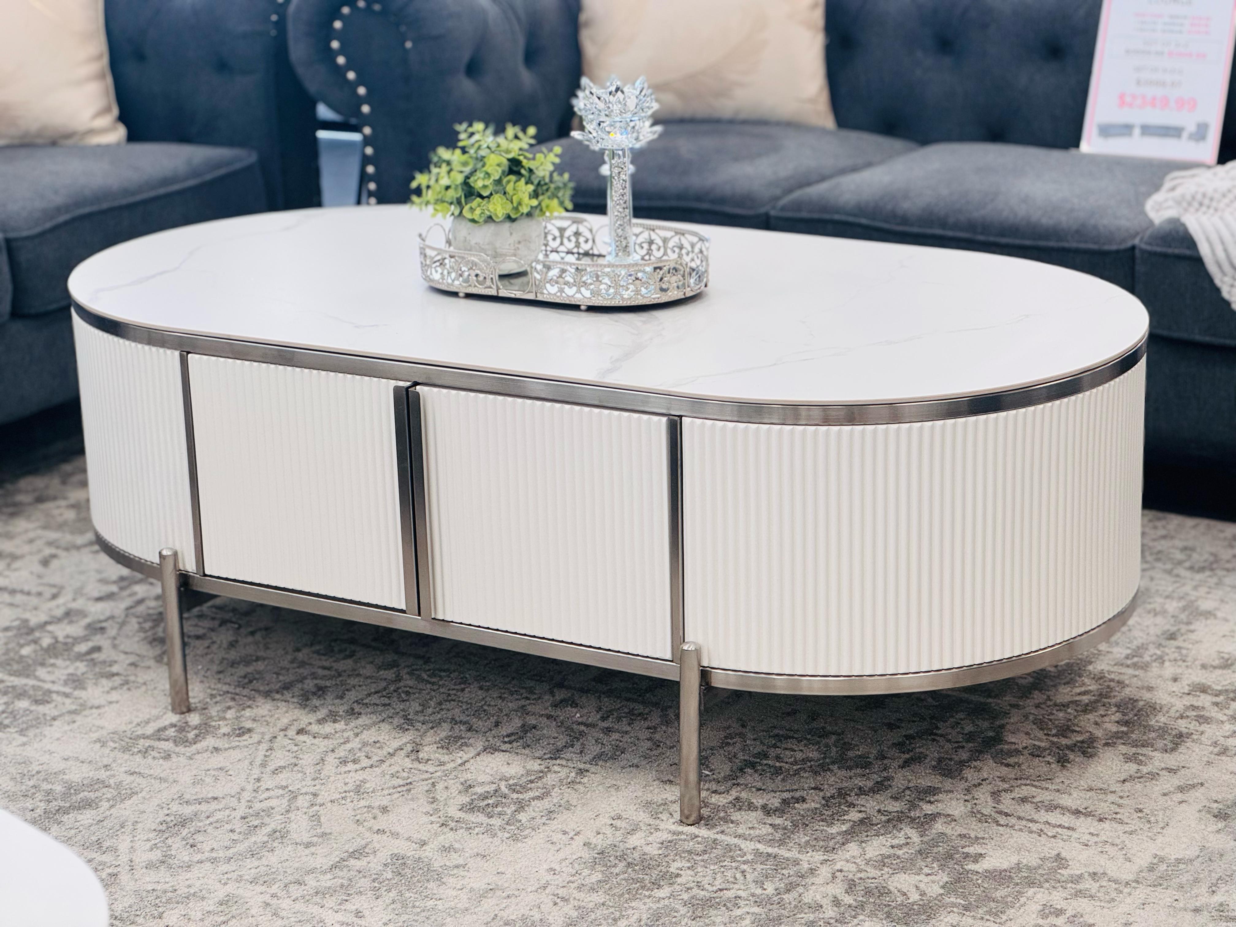 Coffee Tables: Kingsley Coffee Table - White