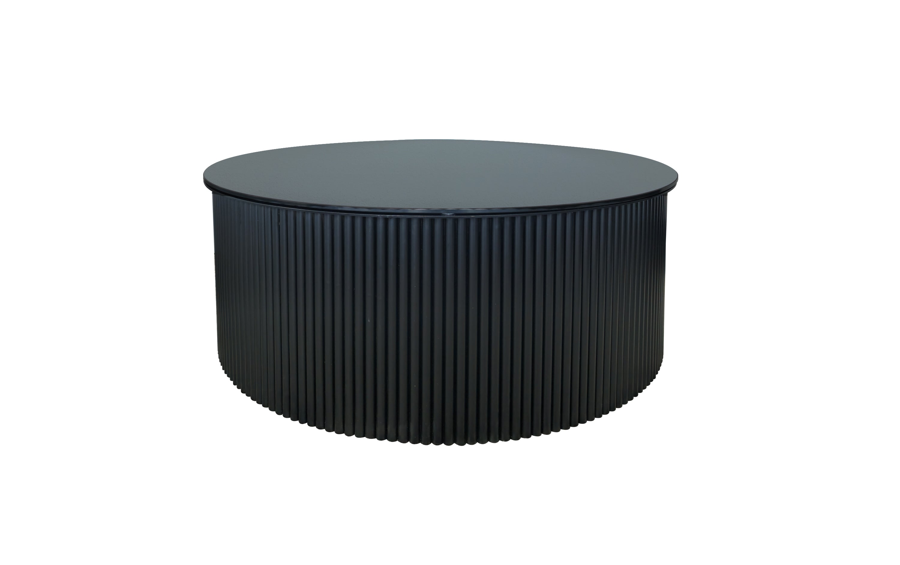 Coffee Tables: Ripple Black Coffee Table - Black Marble