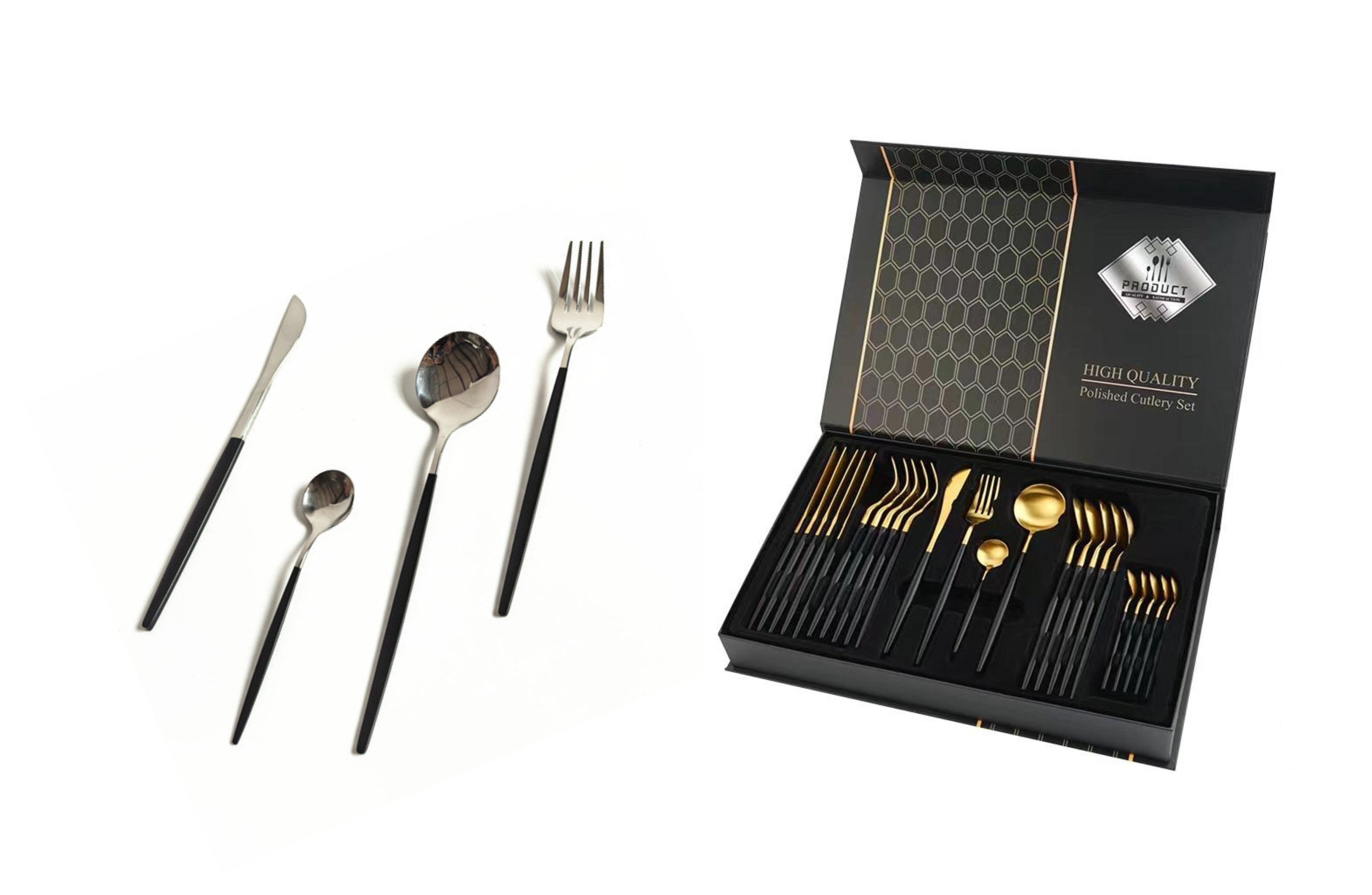 Dining Set: Keily Deluxe Cutlery Set - Gold