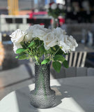 Artificial Single Stem Rose 64cm - White - Set of 6 Stems