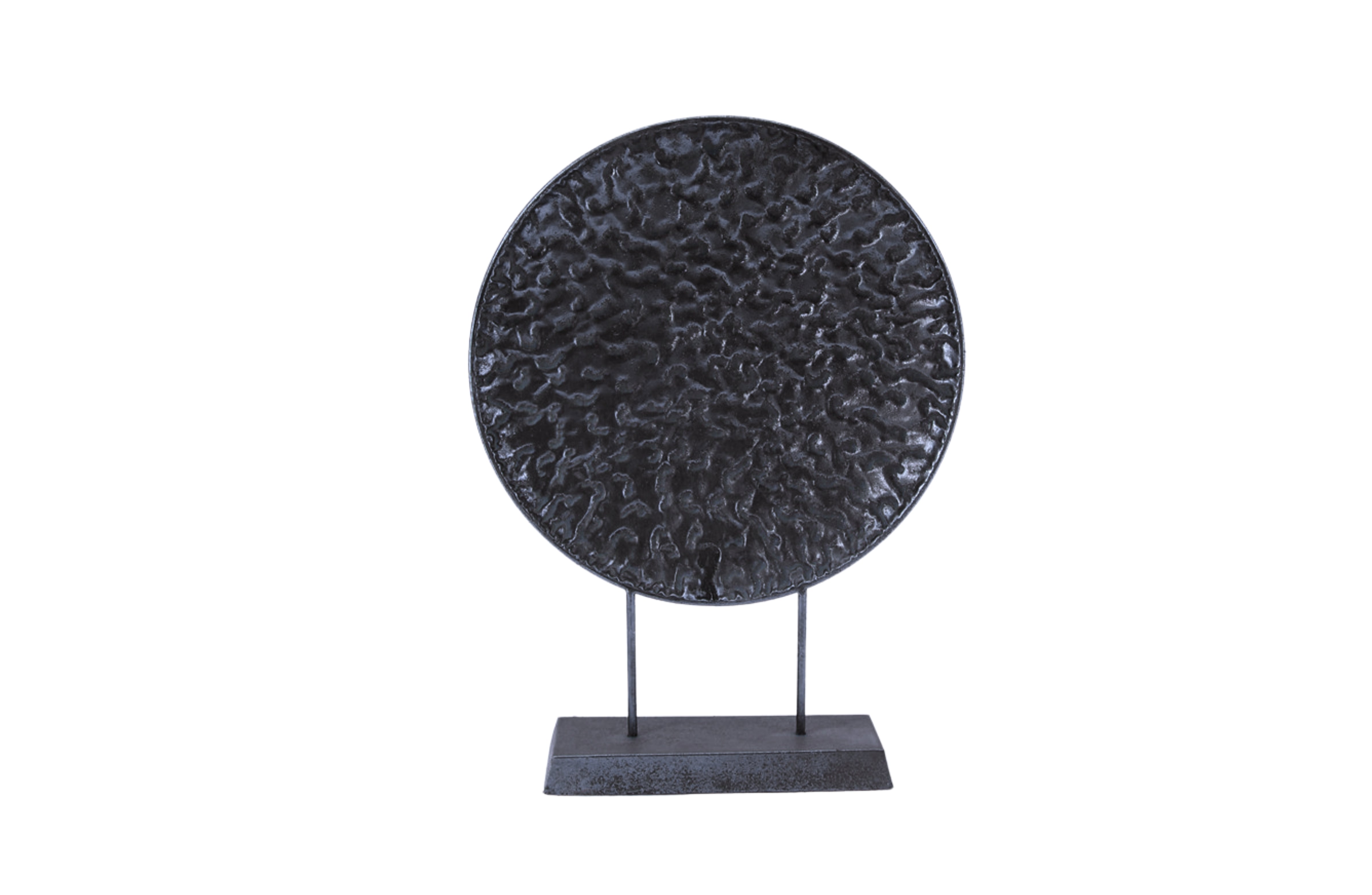 Vases & Table Decor: Round Pressed Gold Table Decor - Black