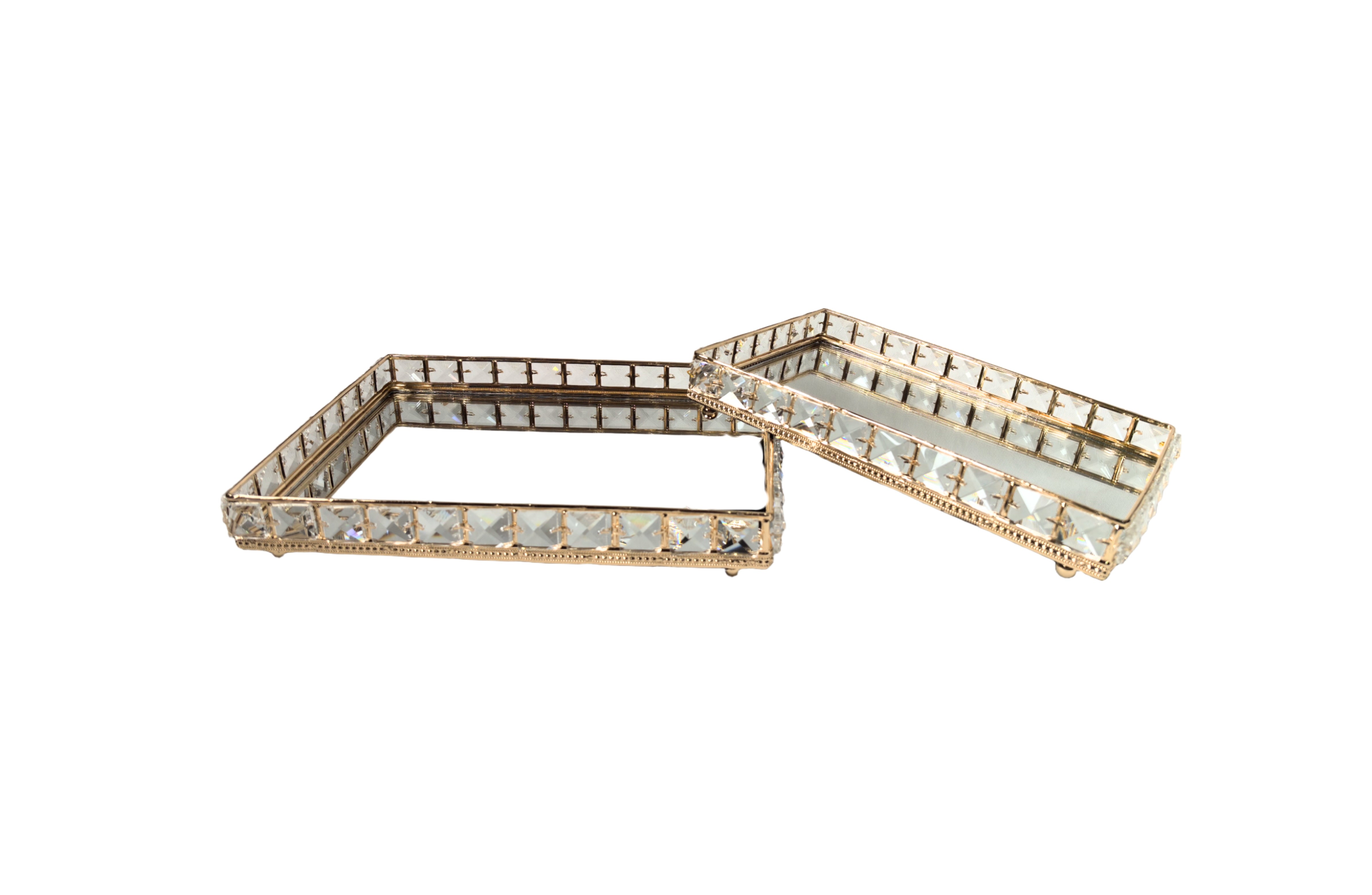 Vases & Table Decor: Katie Tray - Rectangle - Large - Gold